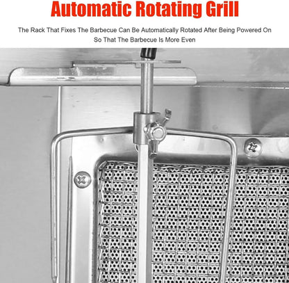 🔥🍖 Rotating BBQ Master · 360° Smokeless Vertical Oven 🌯✨